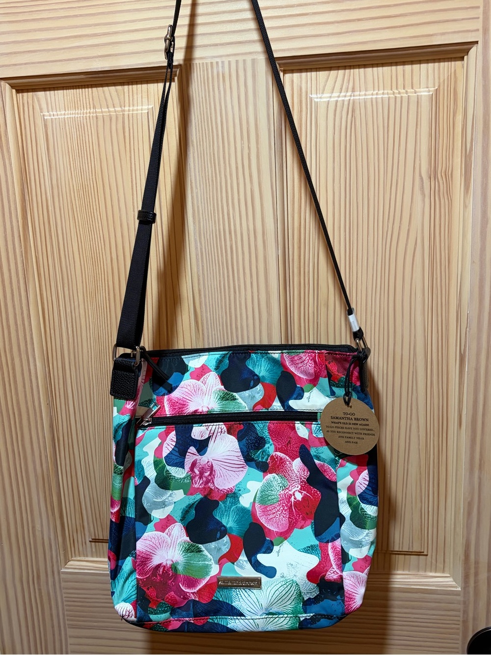 Floral Multi-Color Crossbody Bag - Lightweight Everyday Shoulder Bag